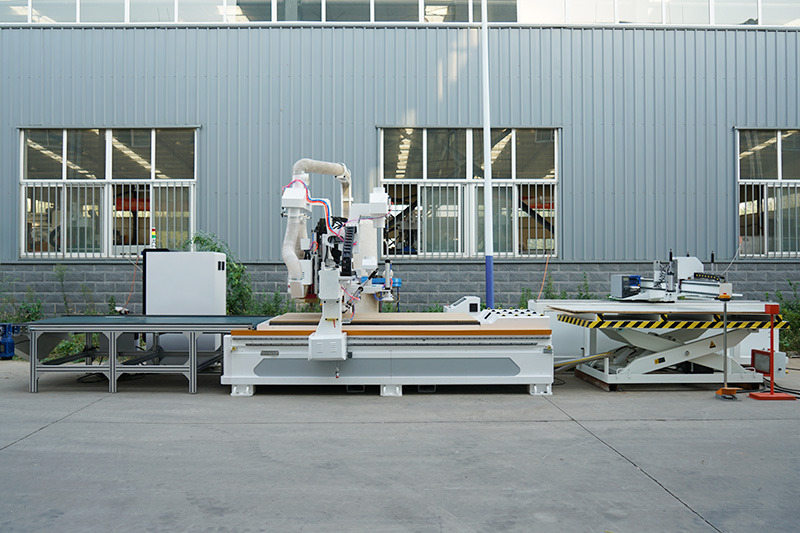 Automatic Nesting CNC Router for Cabinet Making with HSD Drill and Saw Spindle