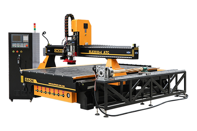 Custom 2030 Digital Wood Cutting Machine 4 Axis ATC CNC Router with Rotary Device