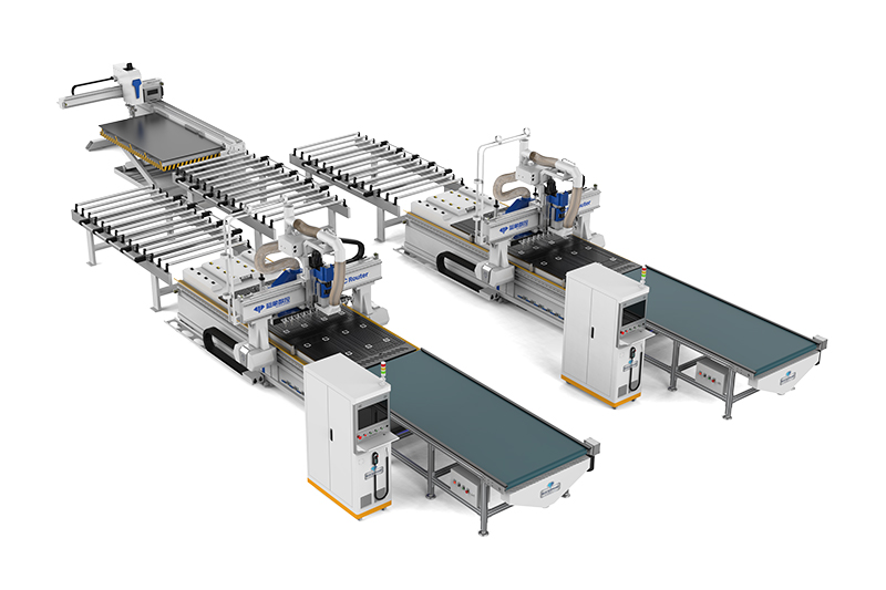 Intelligent Labeling and Nesting Cell for Panel Furniture Automatic Production Line Nesting Solutions