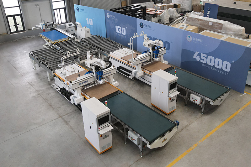 Intelligent Labeling and Nesting Cell for Panel Furniture Automatic Production Line Nesting Solutions