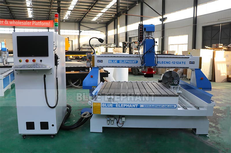 Mini 1212 4x4 4 Axis Linear ATC CNC Router with Rotary Device