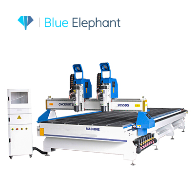 Large 2055 Dual Spindle CNC Router for 3D Wood Engraving