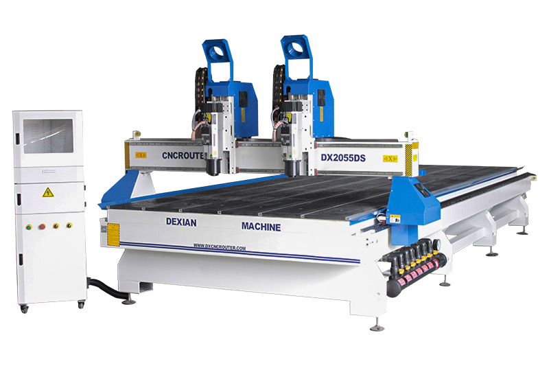 Large 2055 Dual Spindle CNC Router for 3D Wood Engraving