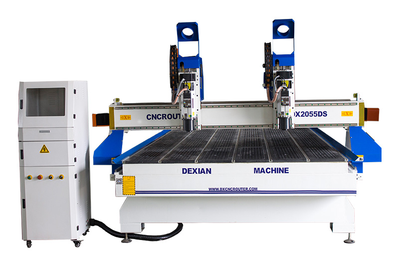 Large 2055 Dual Spindle CNC Router for 3D Wood Engraving