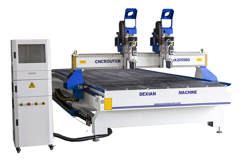 Large 2055 Dual Spindle CNC Router for 3D Wood Engraving